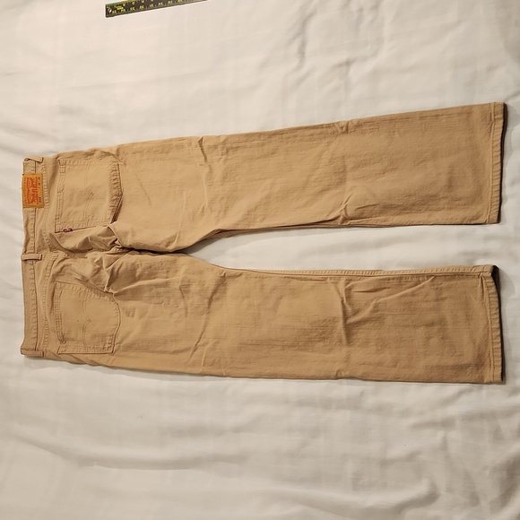 Levi's men's 513 Slim Straight beige jeans 36x32 red tab BB090 - Picture 5 of 16